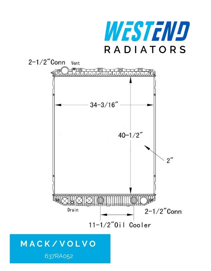 Mack / Volvo Radiator – 2008-2014 Mack Vision & Volvo VNL-VNM Series