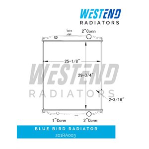 Blue Bird Radiator – 1996-2003 TC2000 Series 